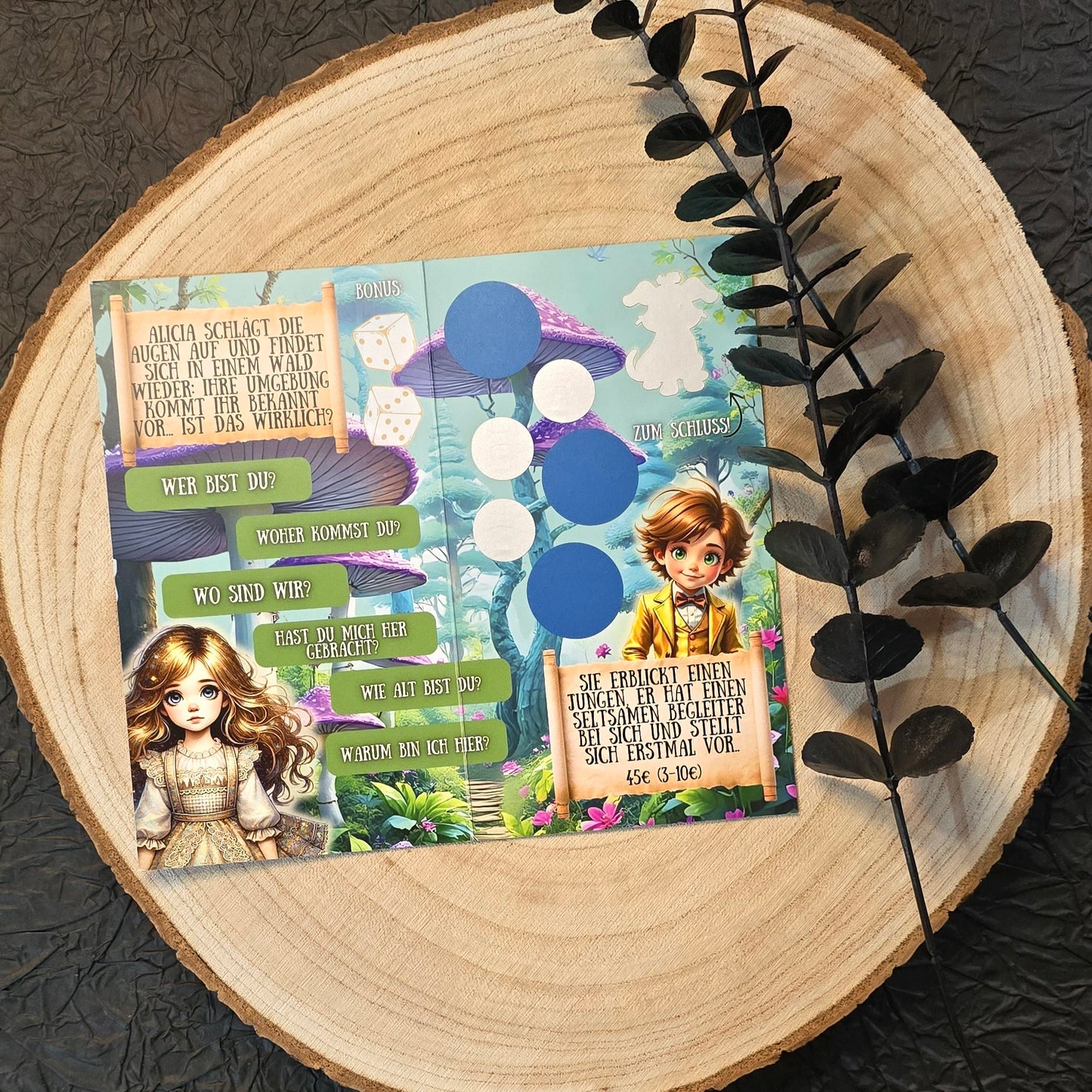 Wonderland Ende - Neue Gefährten Klappkarte A6