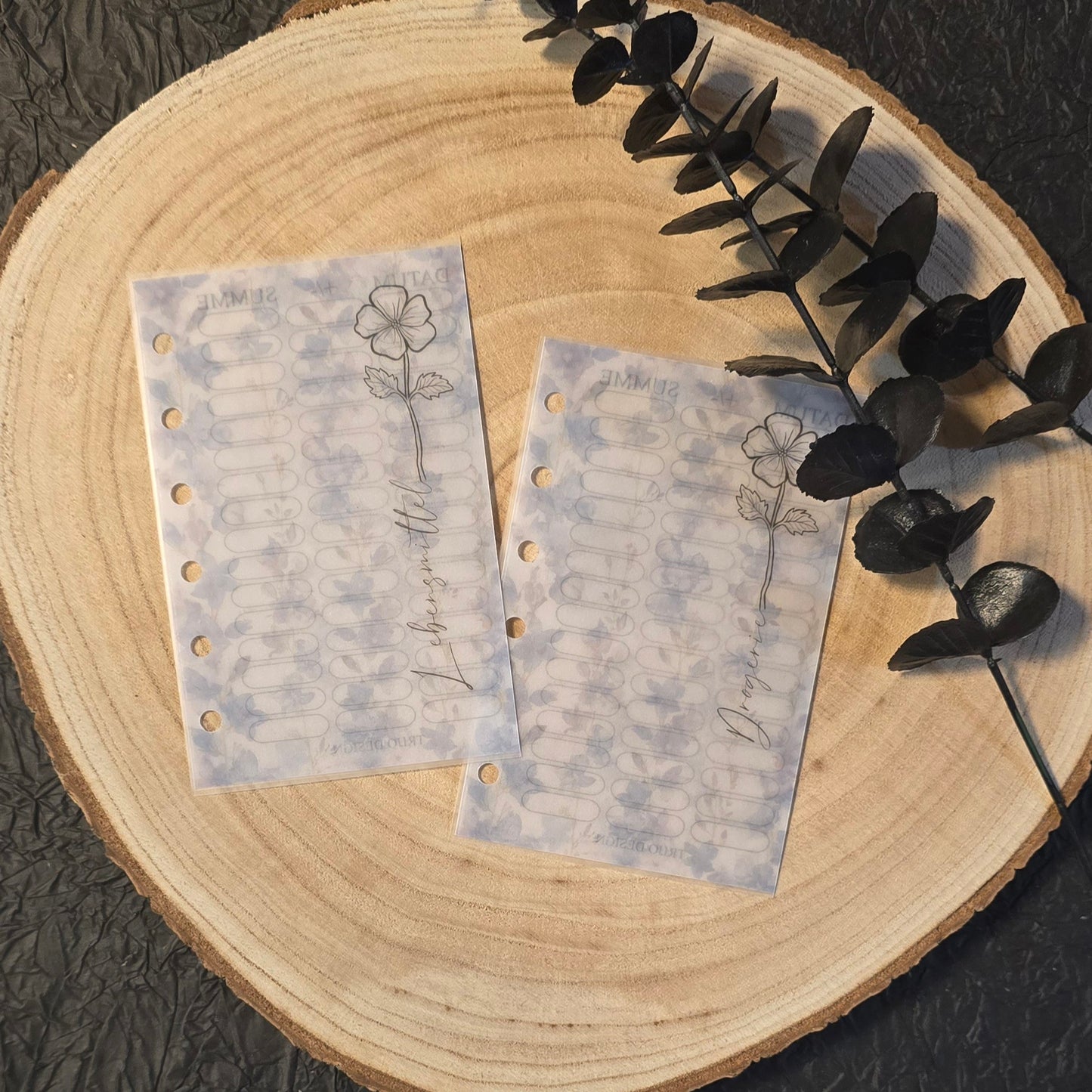 A7 Umschläge/Dashboard "Blue July" Transparent