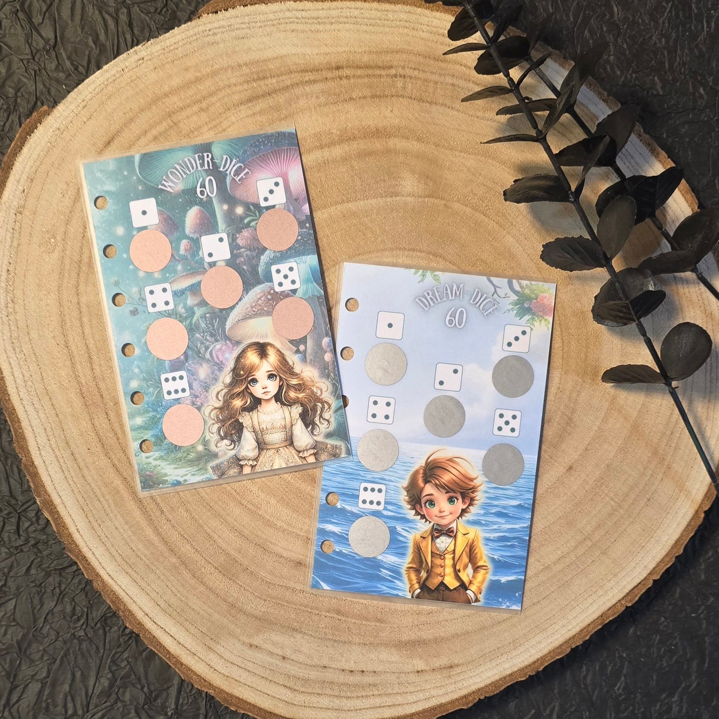 A7 Umschlag-Challenges Rubbelchallenge Wonder-Dice + Dream-Dice