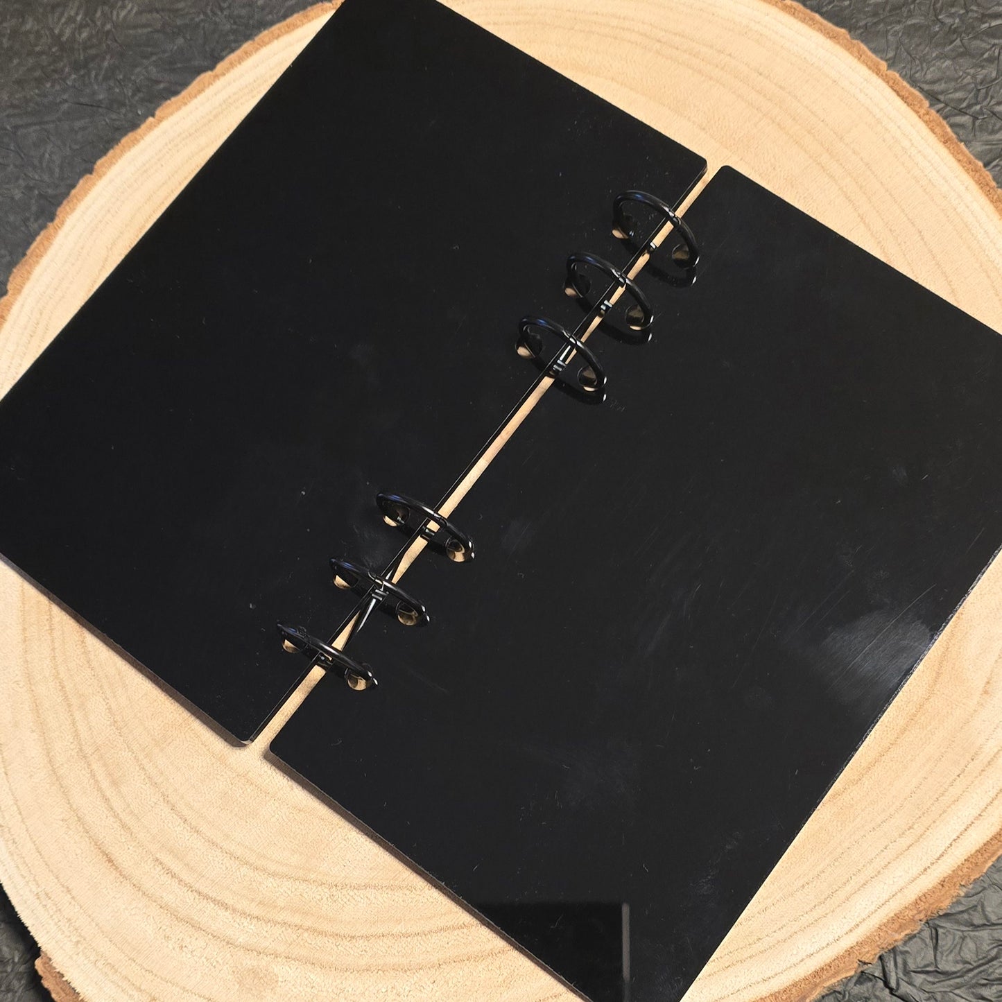 Acryl-Ringbuch A6 Schwarz