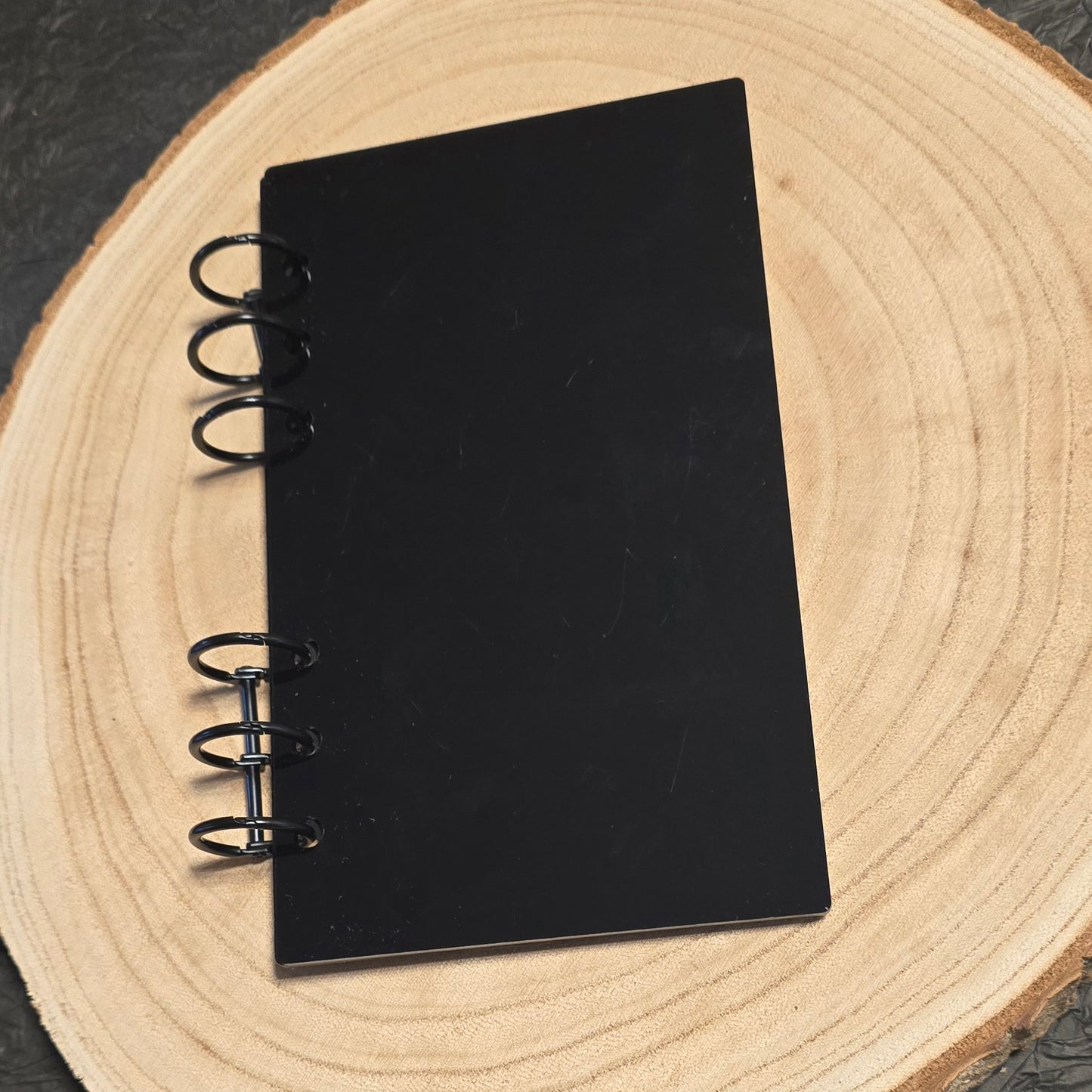 Acryl-Ringbuch A6 Schwarz
