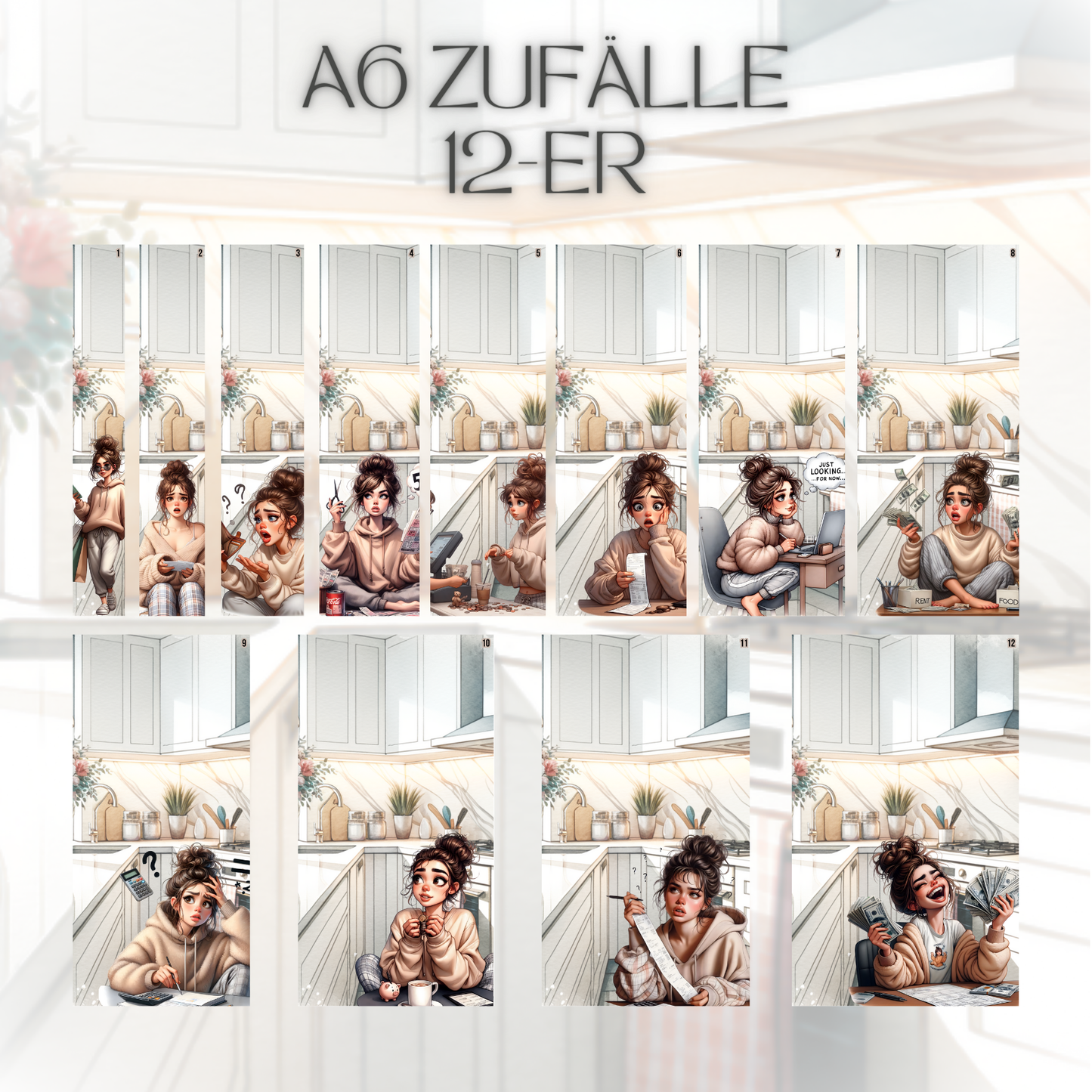 Register A6 Budgeting Zufälle 12er Set