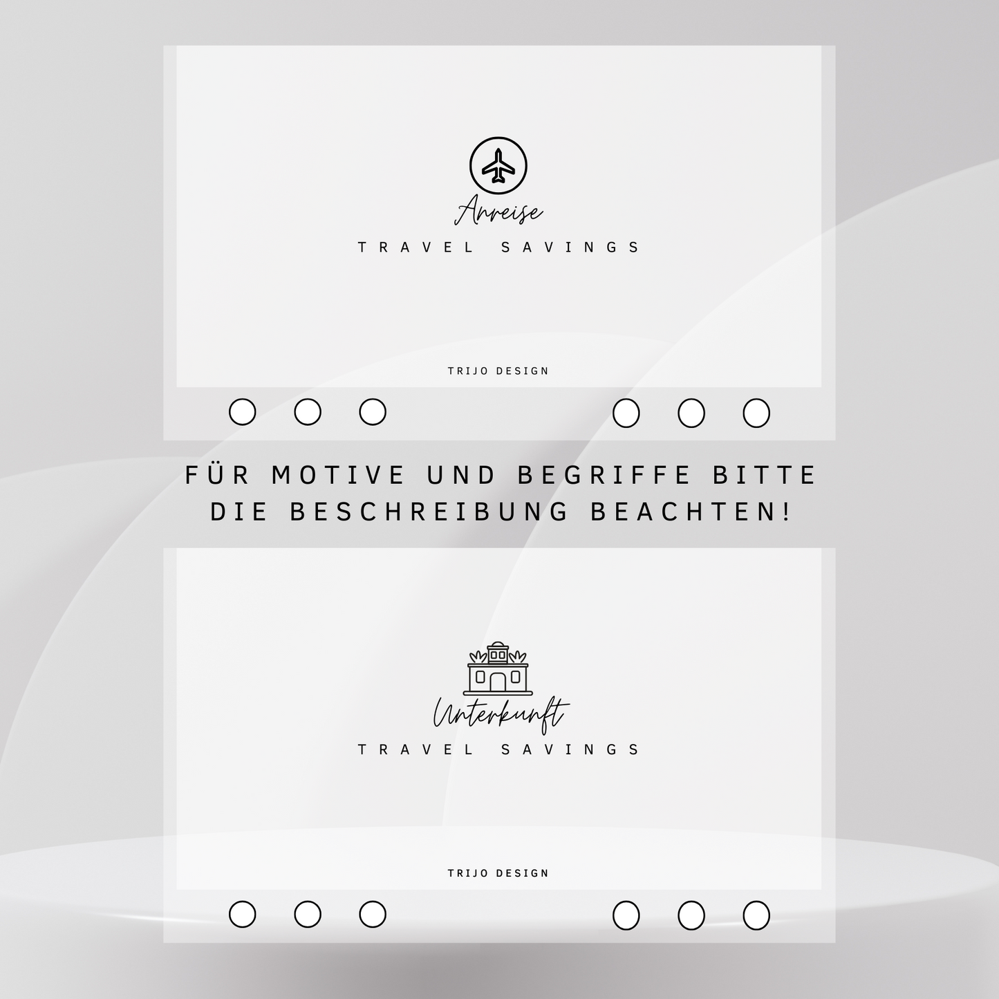 Umschlag-Set "Reisen" A6 personalisierbar