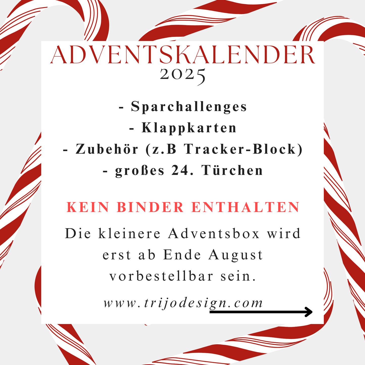 Adventskalender 2025 EINZELN BESTELLEN