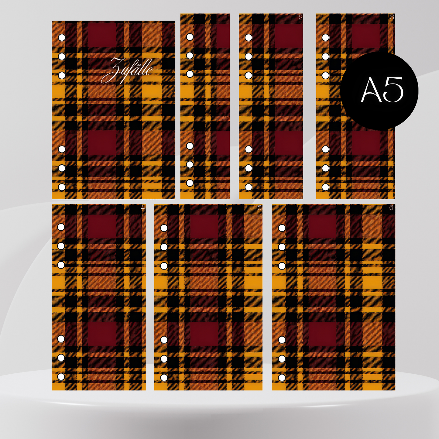 6er Set Register A5 Versch. Varianten Zufälle