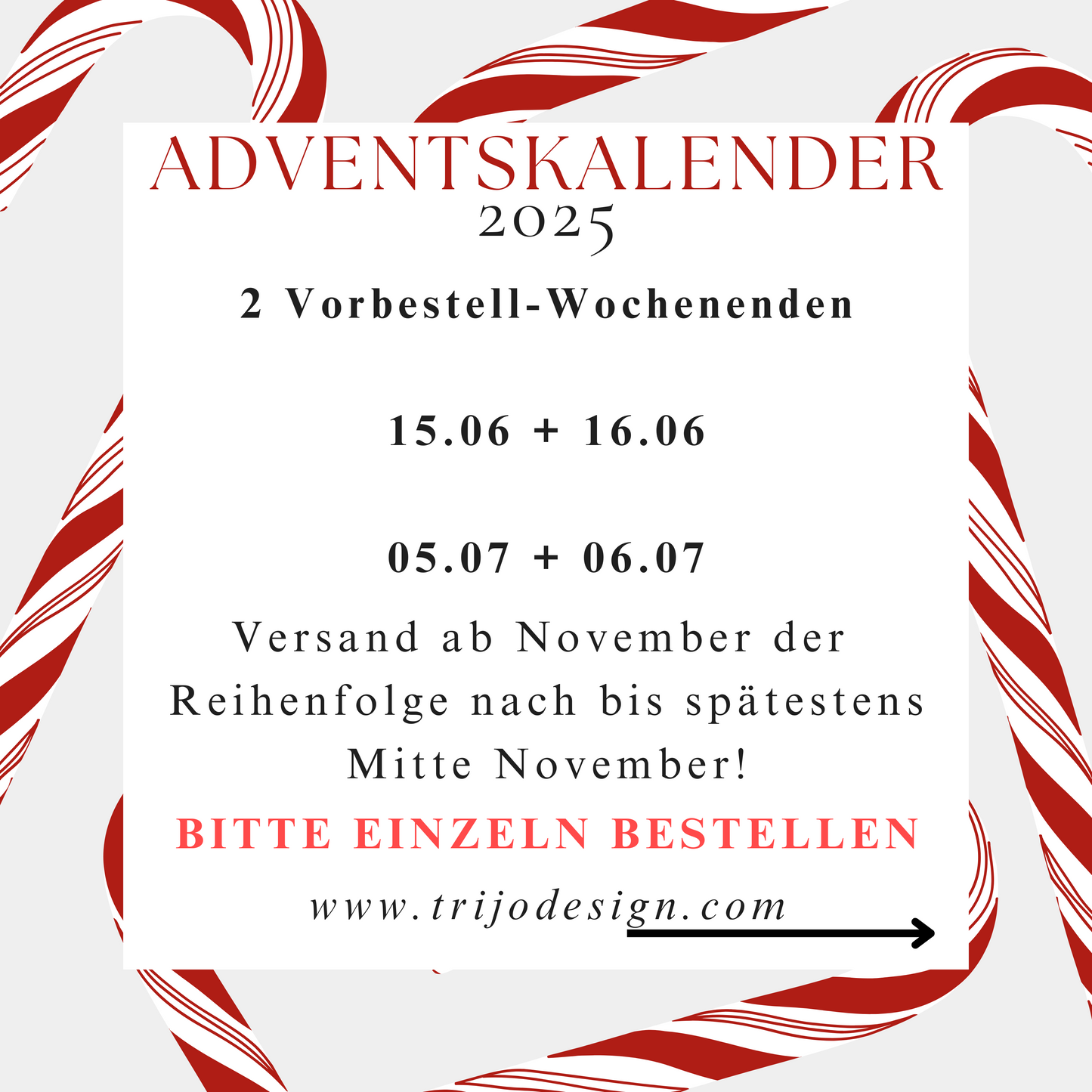 Adventskalender 2025 EINZELN BESTELLEN