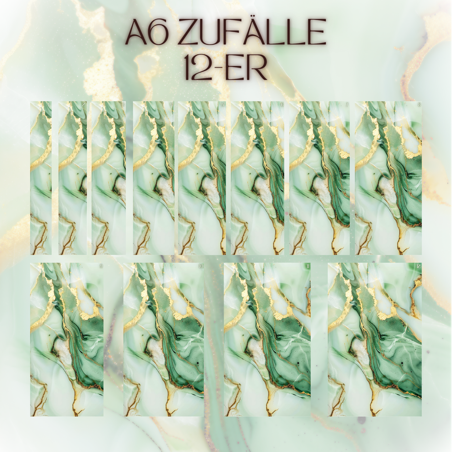 Register A6 Jade Zufälle 12er Set