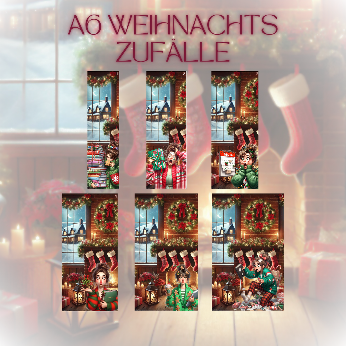 6er Set Register A6 Weihnachten Zufälle