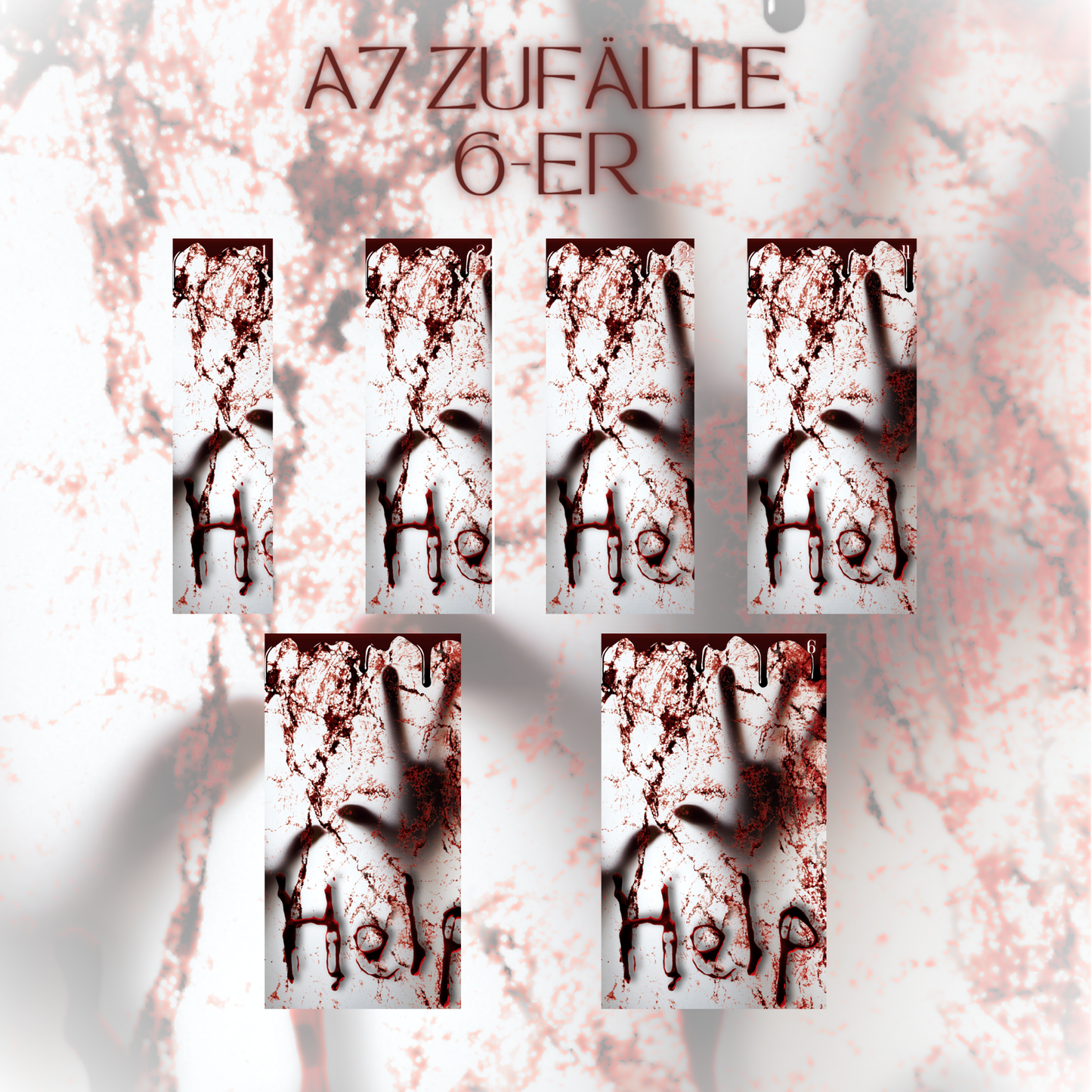 Register A7 Horror Zufälle 6er Set