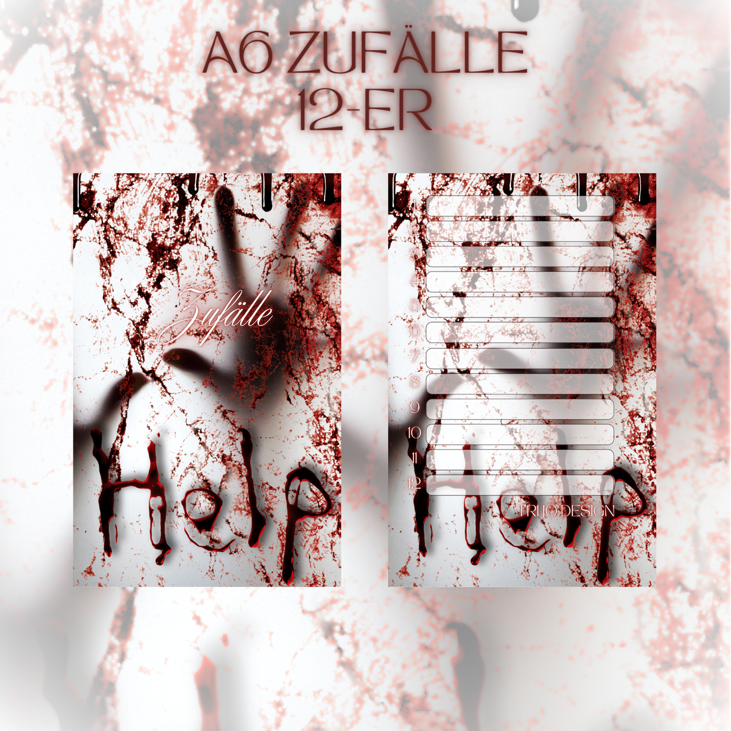 Register A6 Horror Zufälle 12er Set