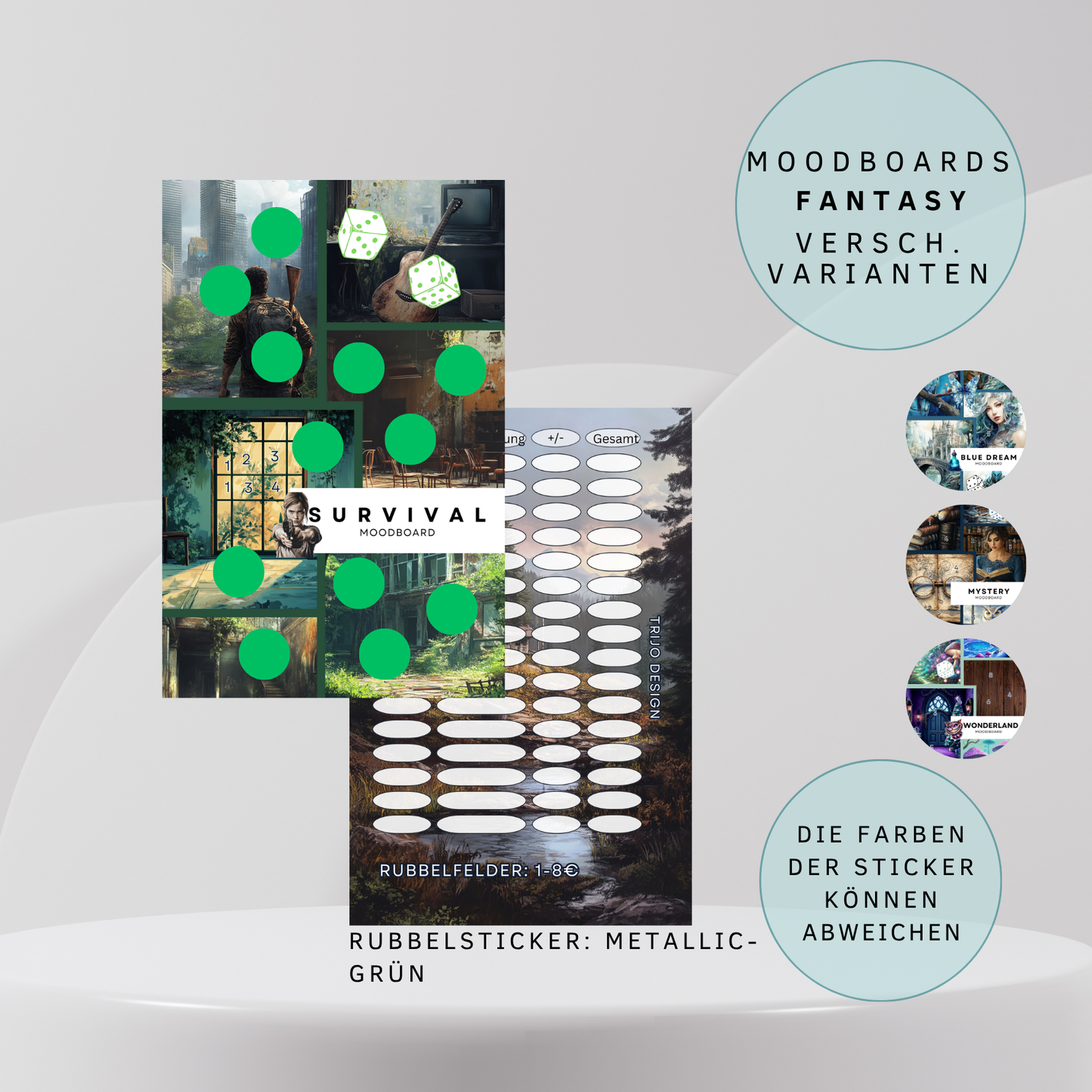 Moodboards Fantasy versch Varianten Sparchallenge A6
