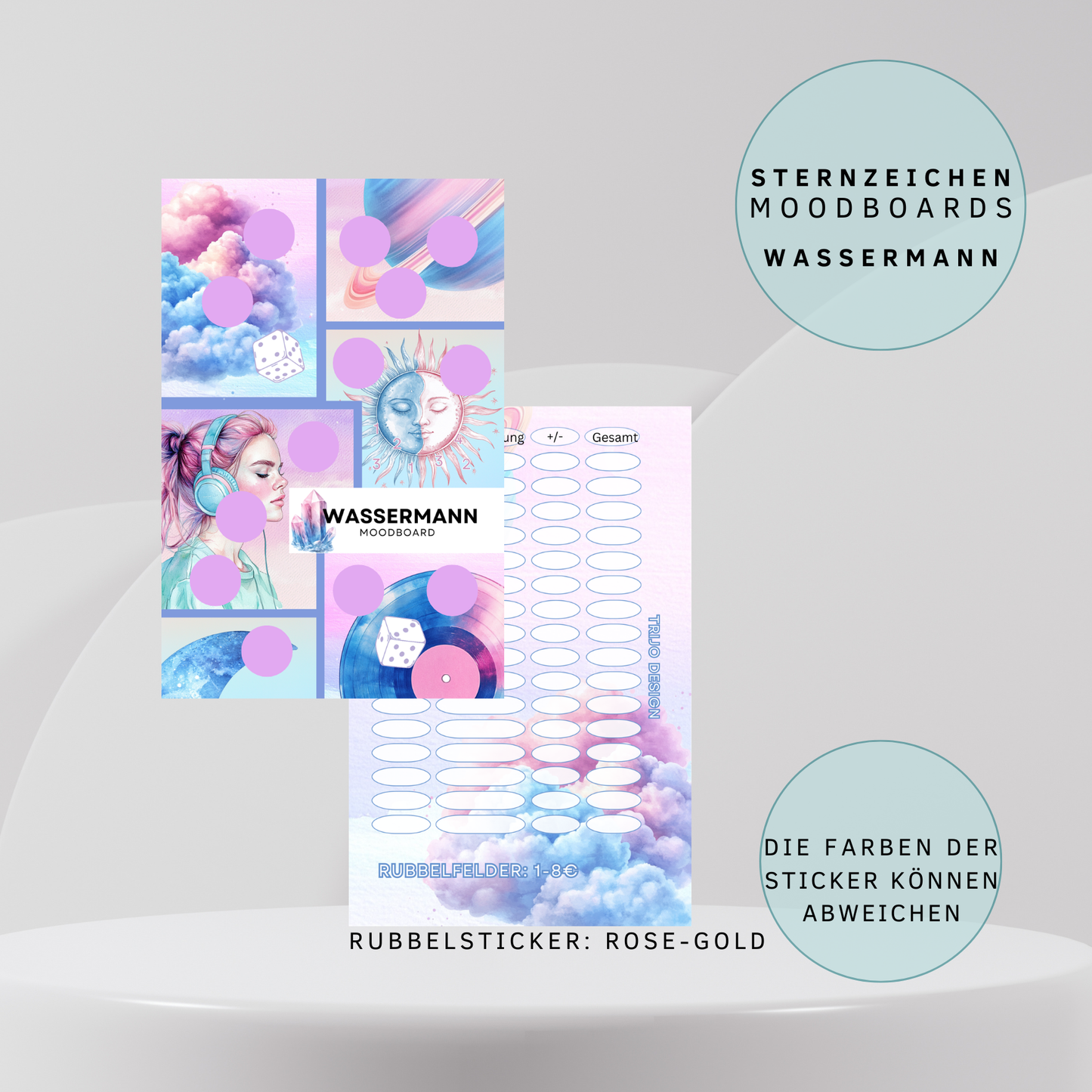 Moodboards Sternzeichen Sparchallenge A6