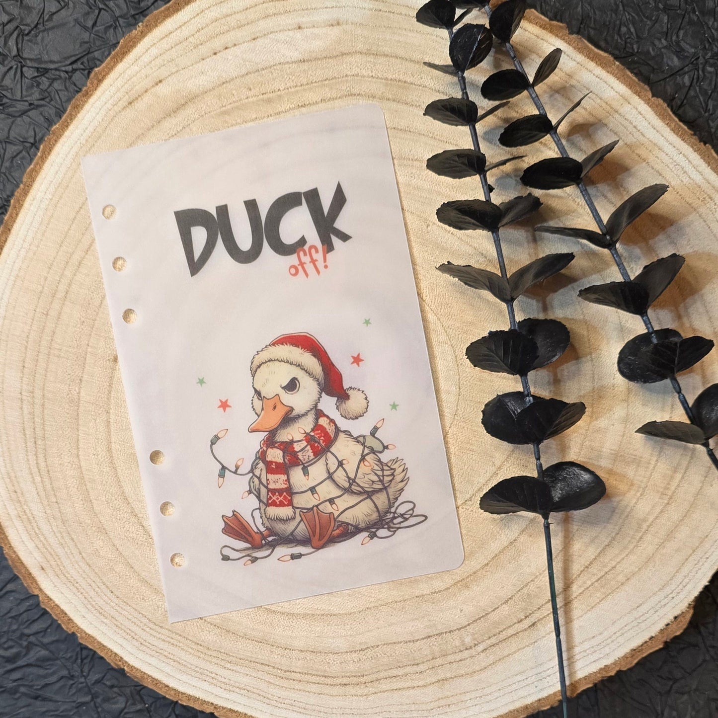 Trennblatt "Duck off!" Transparent A6