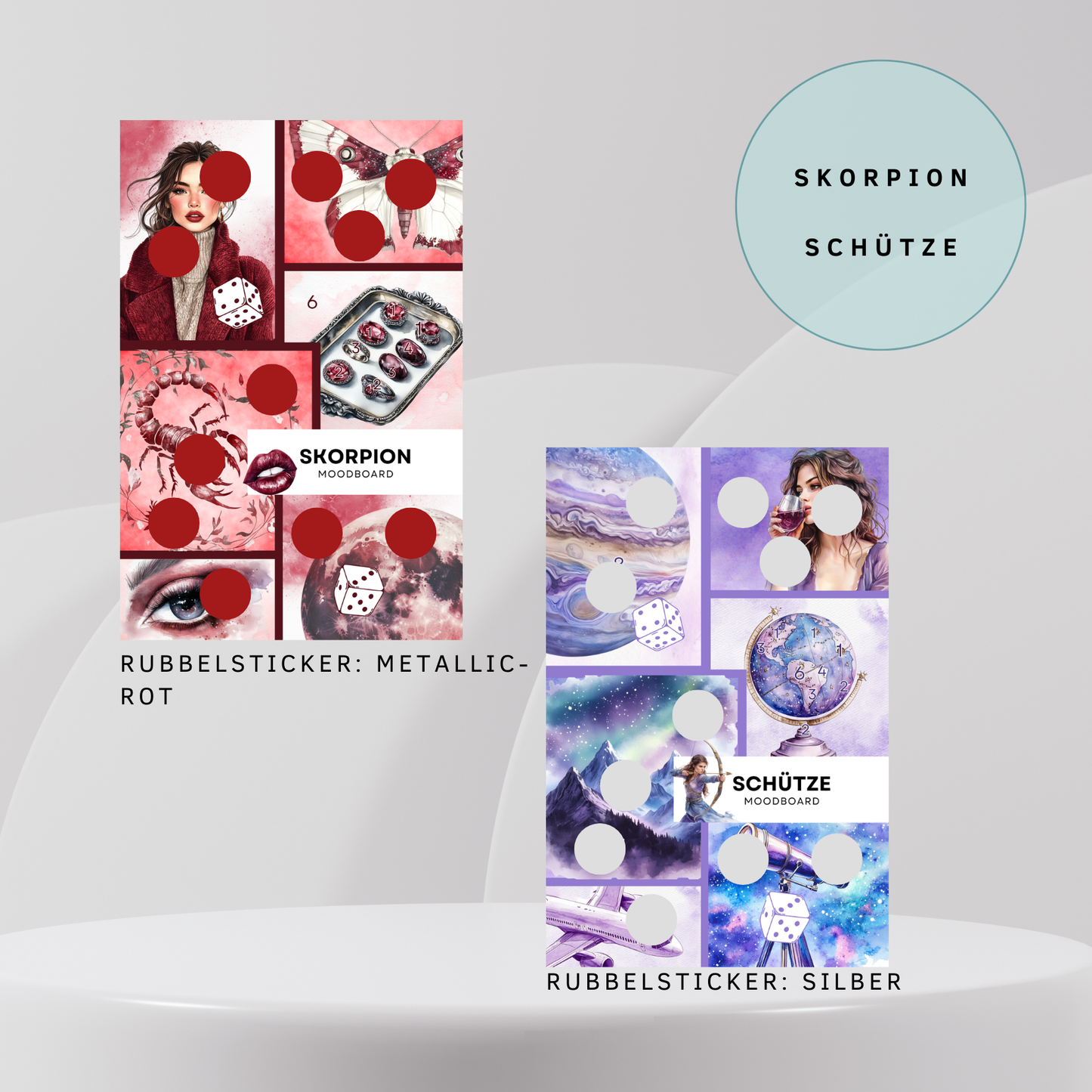 Moodboards Sternzeichen Sparchallenge A6