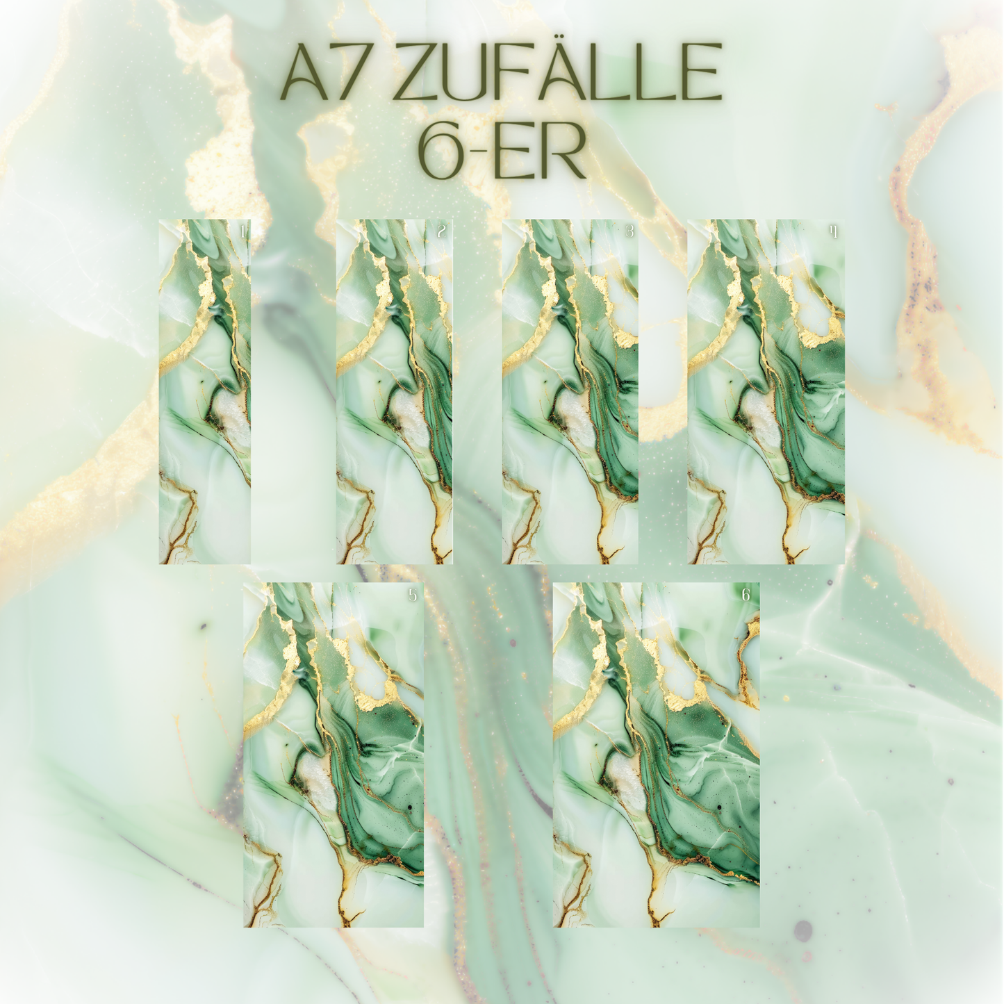 Register A7 Jade Zufälle 6er Set