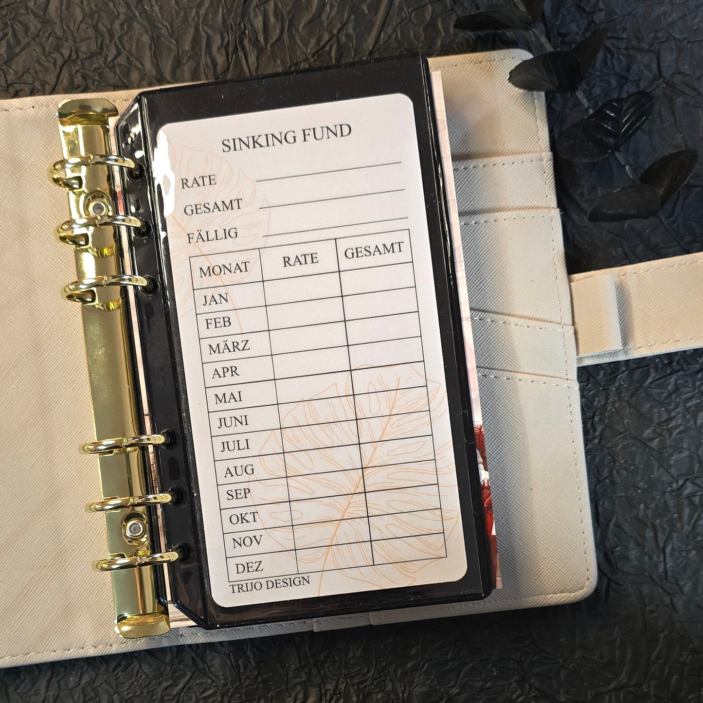 Sinking Fund - Tracker A6 Golden Leaves