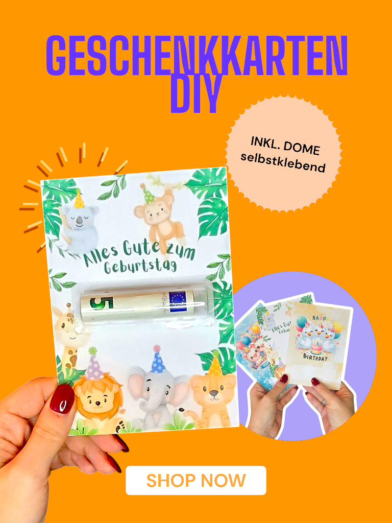 Geld-Geschenkkarten Geburtstag Kids