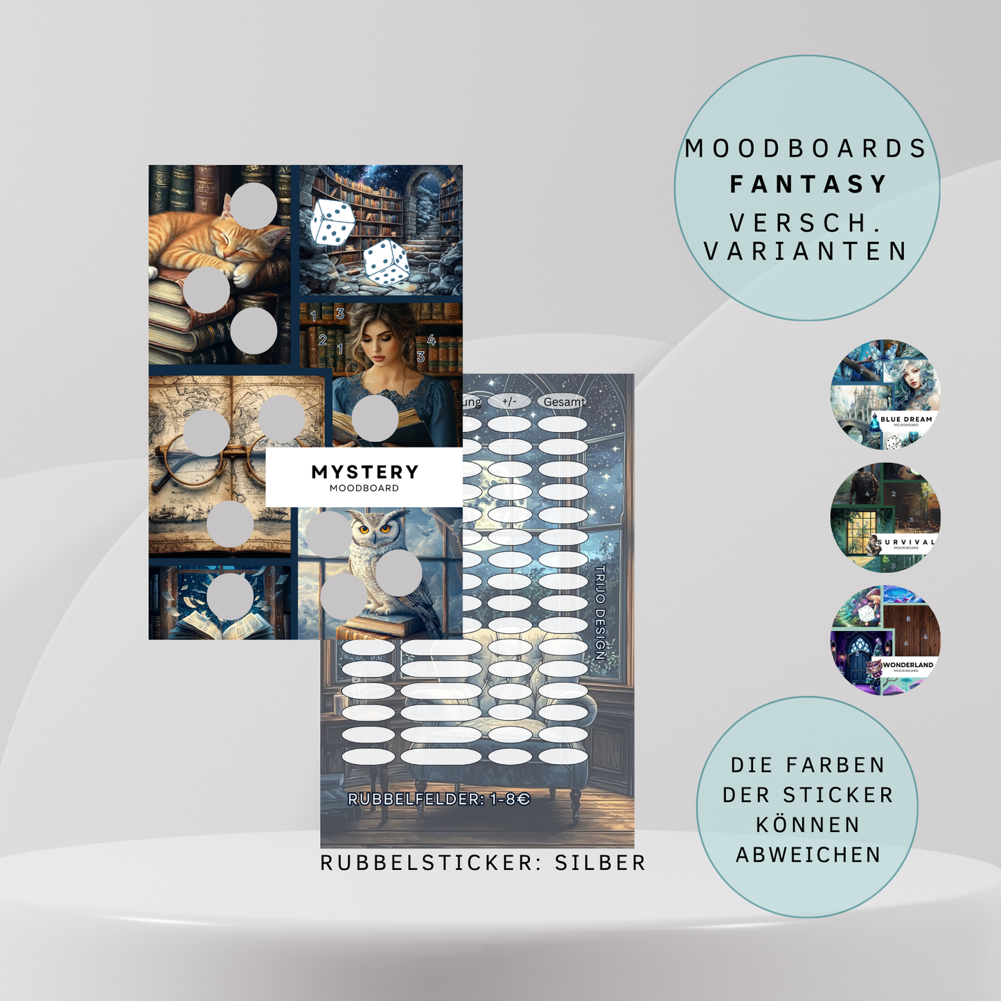 Moodboards Fantasy versch Varianten Sparchallenge A6