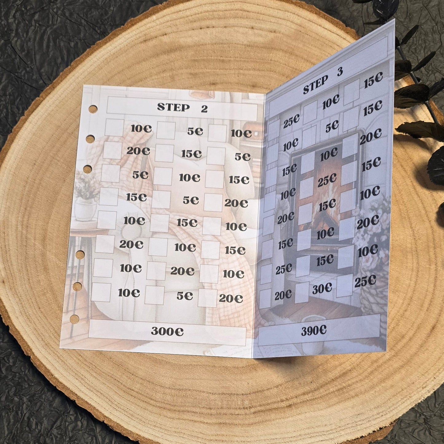 900€ Sparplan Klappkarte A6