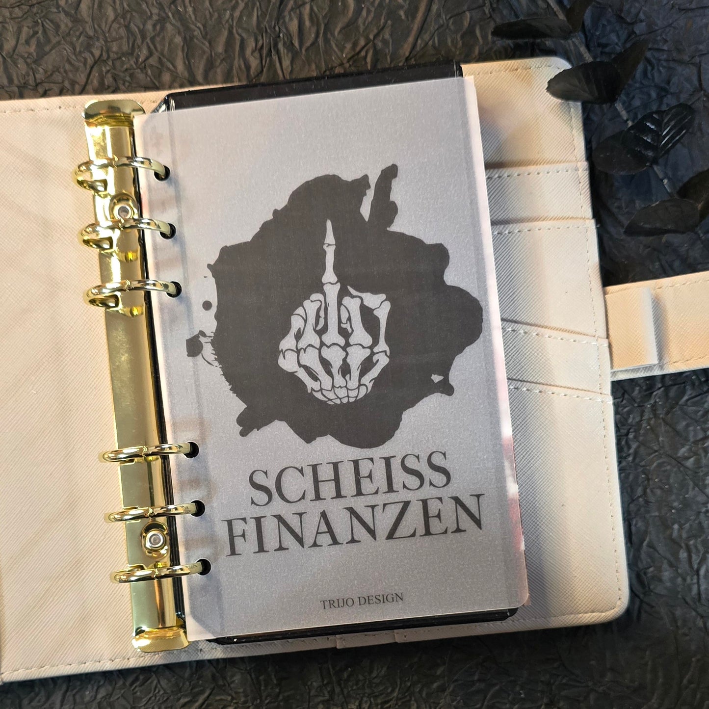 Trennblatt "Scheiss Finanzen" A6 Transparent