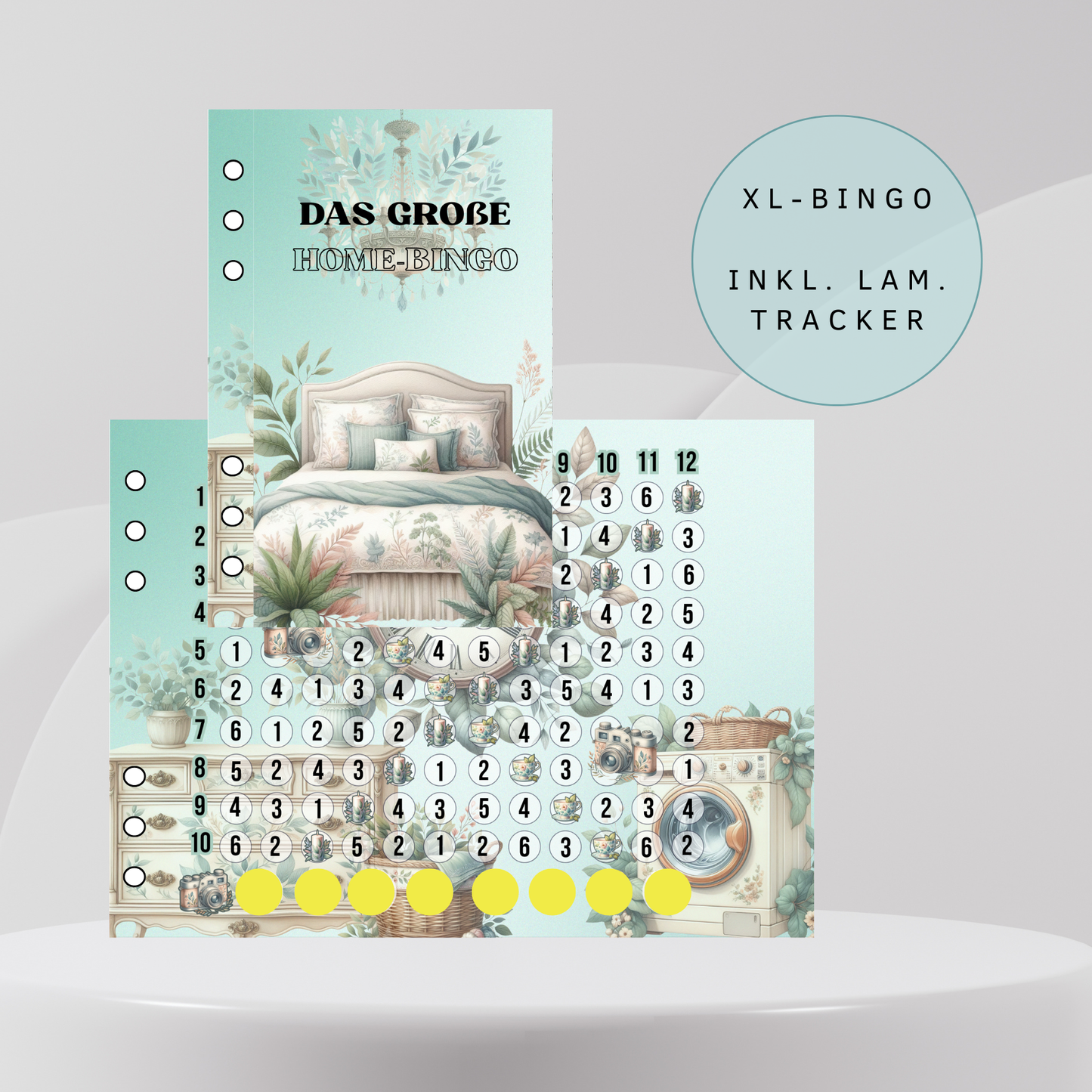 Das große Home-Bingo Klappkarte A6 zum einheften