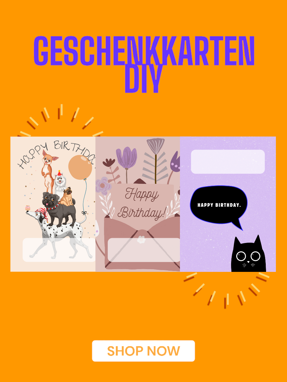 Geld-Geschenkkarten Geburtstag