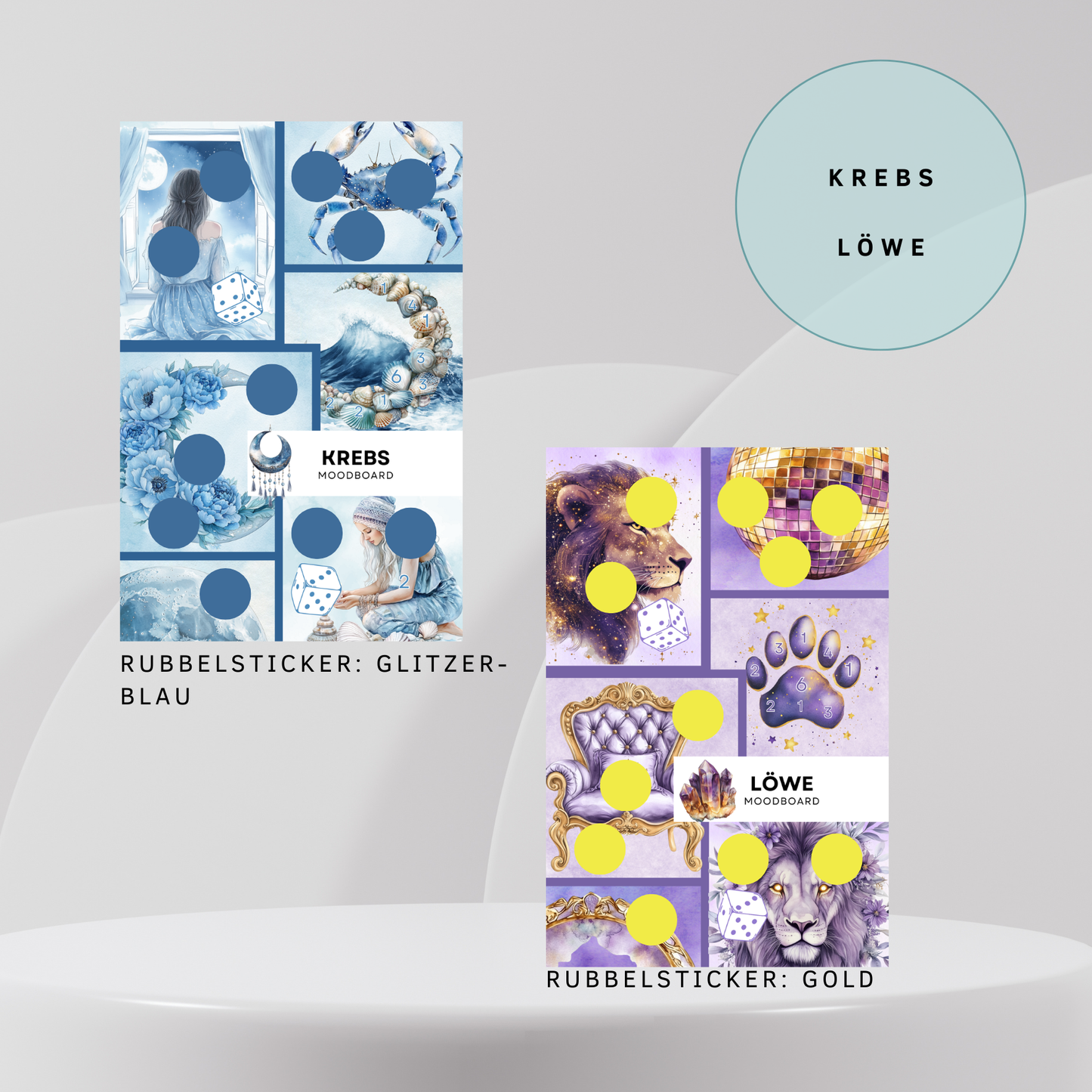 Moodboards Sternzeichen Sparchallenge A6