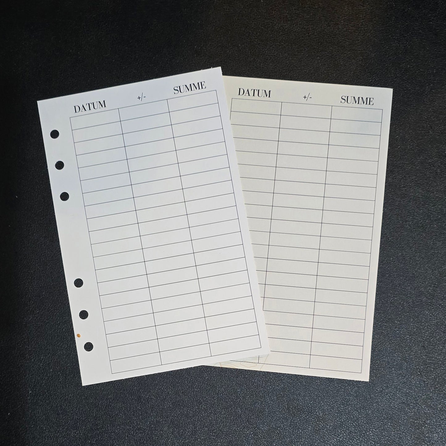 Doppelseitiger Tracker zum Einheften A6 unlaminiert
