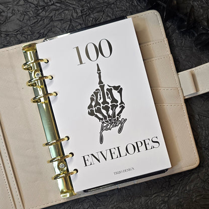 100 Envelopes Sparchallenge Schwarz "100 fu**ing Envelopes"