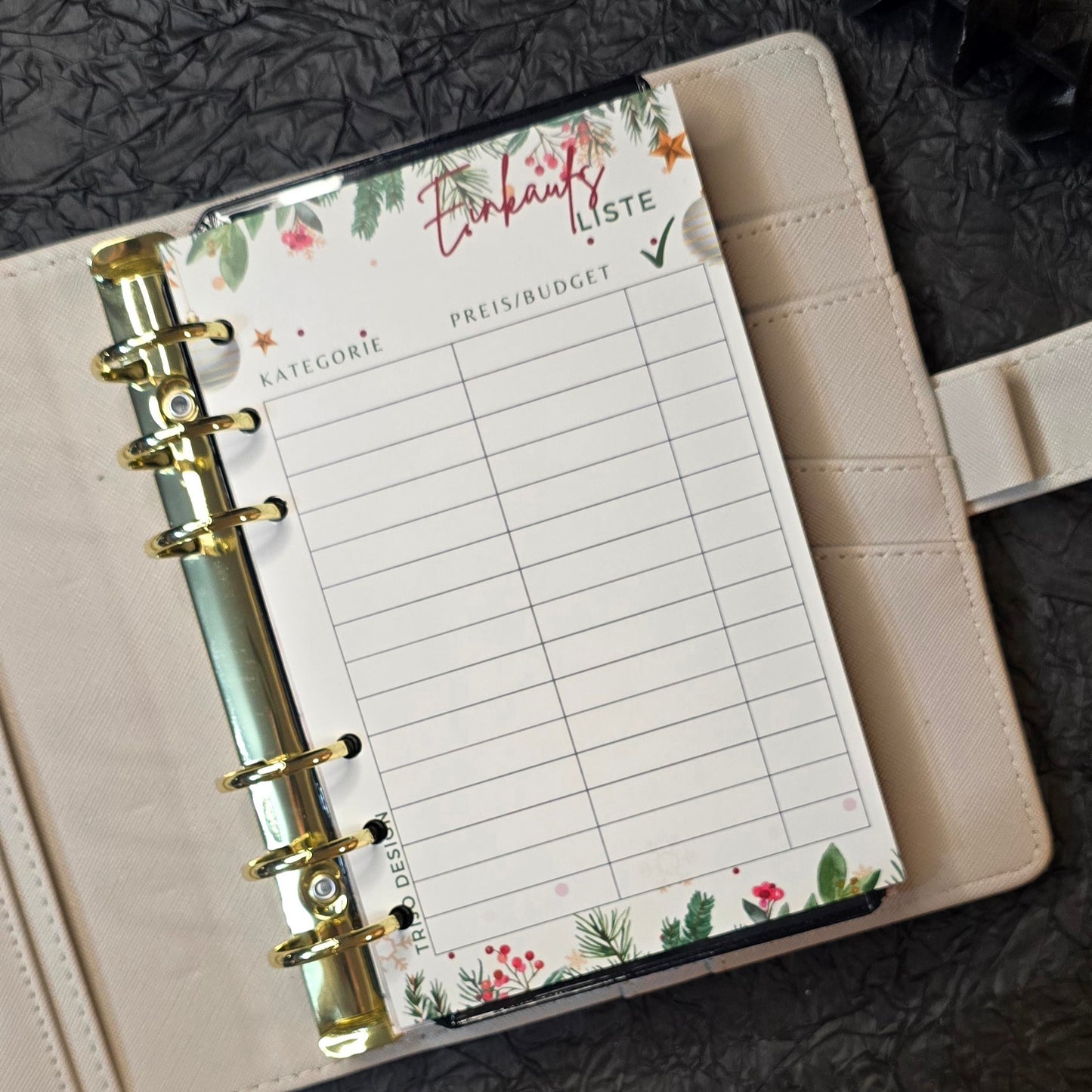 Weihnachts-Planer ERWEITERUNG - Einkaufsliste A6