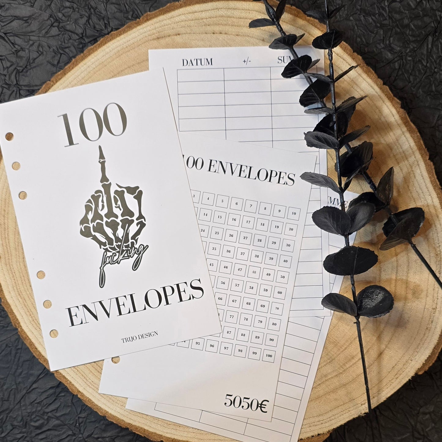 100 Envelopes Sparchallenge Schwarz "100 fu**ing Envelopes"