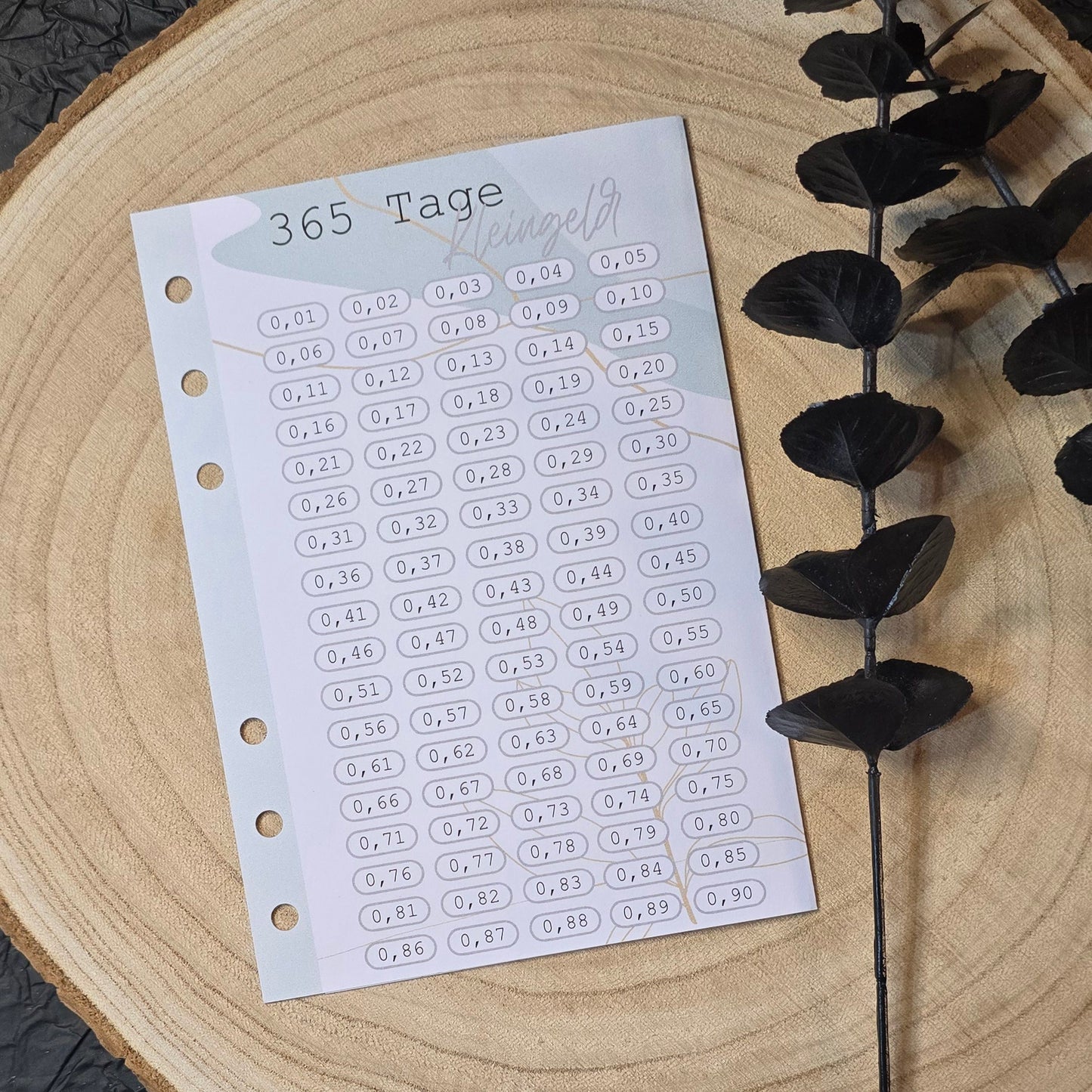 365 Tage Kleingeld Klappkarte A6