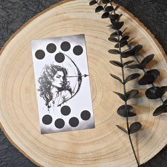 Zodiac Sternzeichen Rubbelchallenges Black and White A6