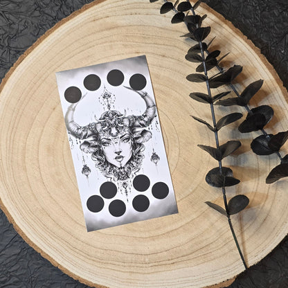 Zodiac Sternzeichen Rubbelchallenges Black and White A6