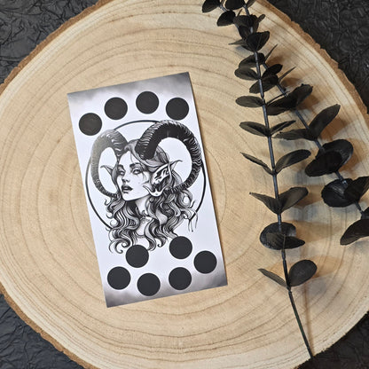 Zodiac Sternzeichen Rubbelchallenges Black and White A6