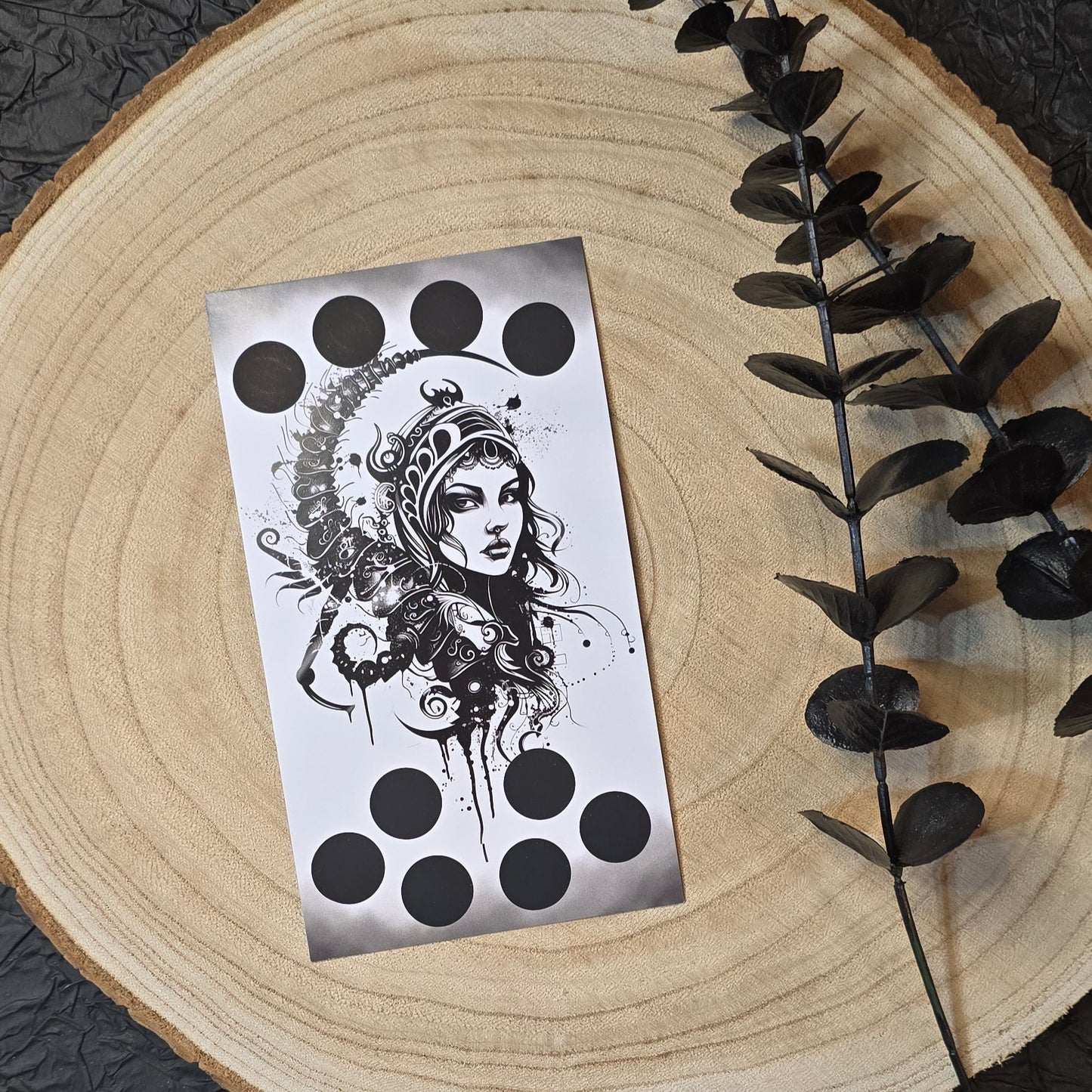 Zodiac Sternzeichen Rubbelchallenges Black and White A6