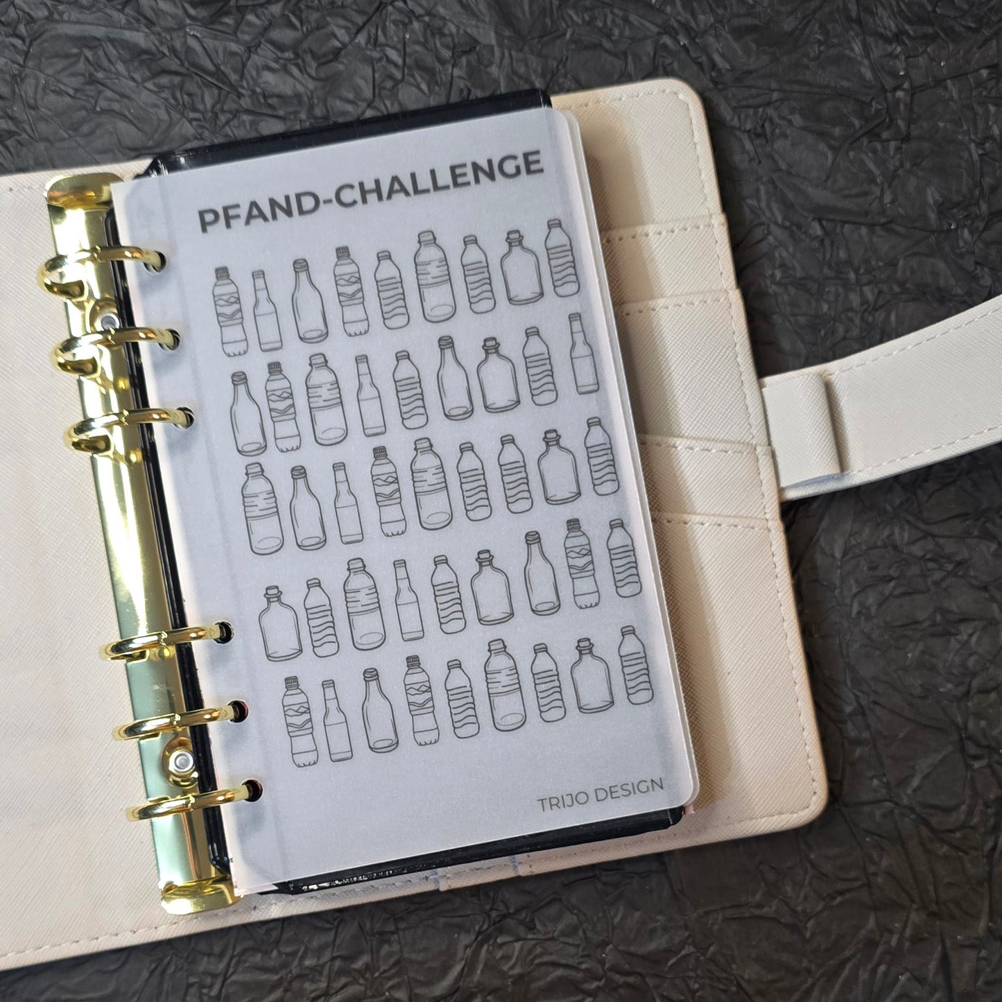 Pfandflaschen Sparchallenge A6 Transparent
