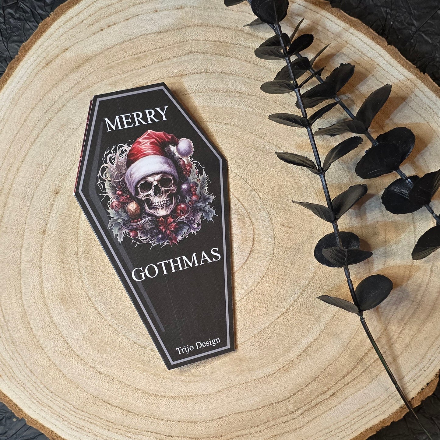Merry Gothmas Klappkarte Sarg A6