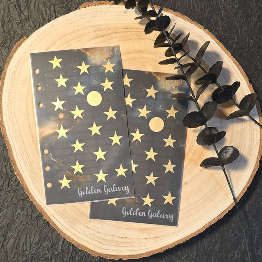Golden Galaxy Umschlag transparent A6