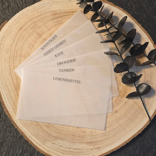Umschlag-Wallet "Golden Leaves" Personalisiert transparent