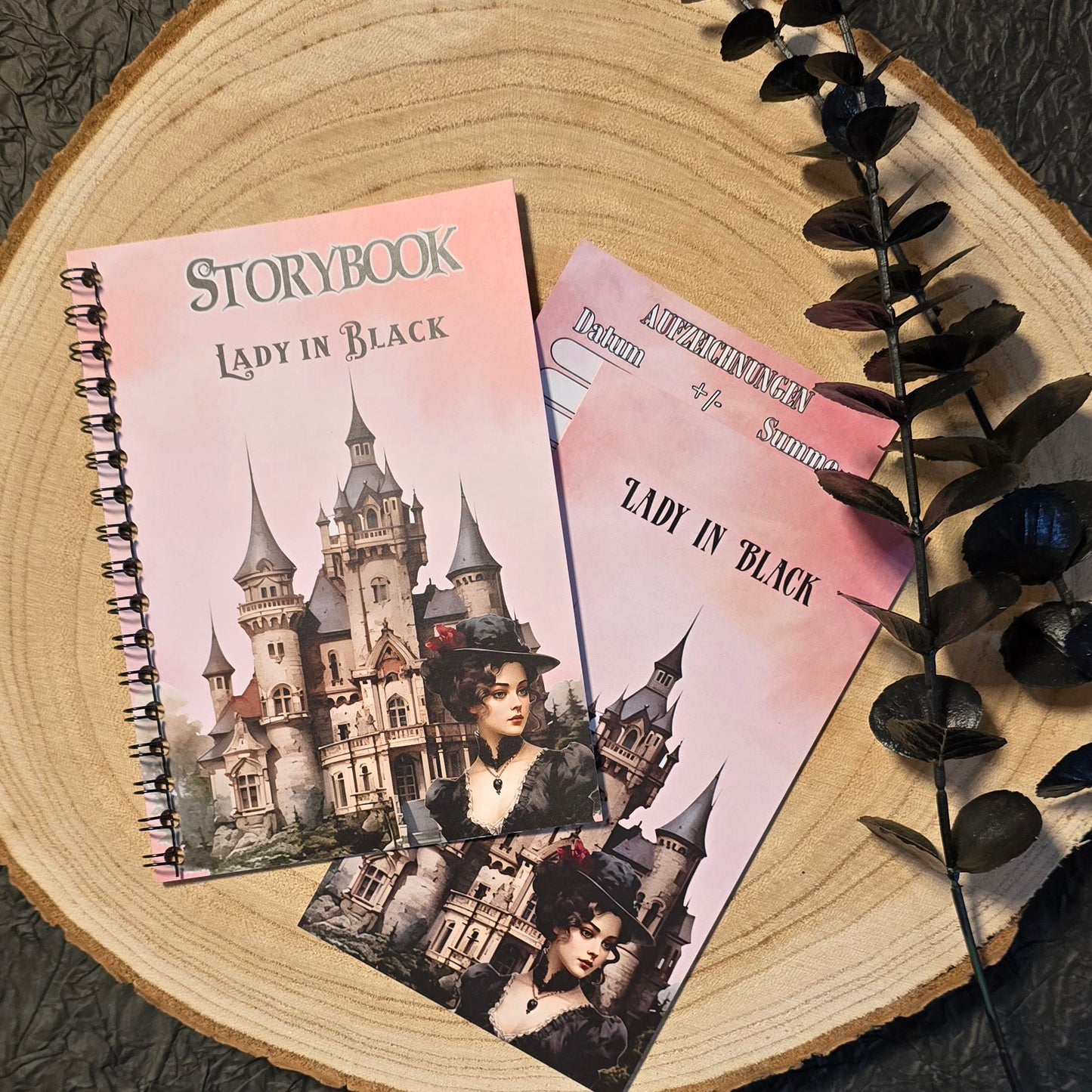 Storybook Lady in Black A6 Ringbuch