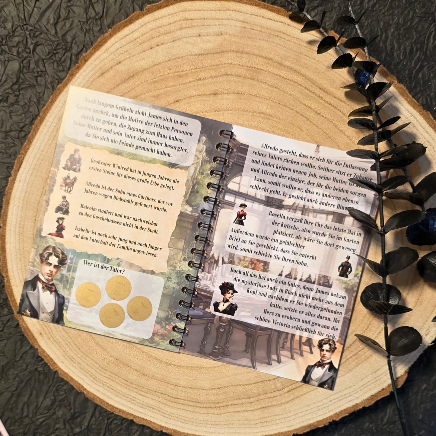 Storybook Lady in Black A6 Ringbuch