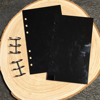 Acryl-Ringbuch A6 Schwarz