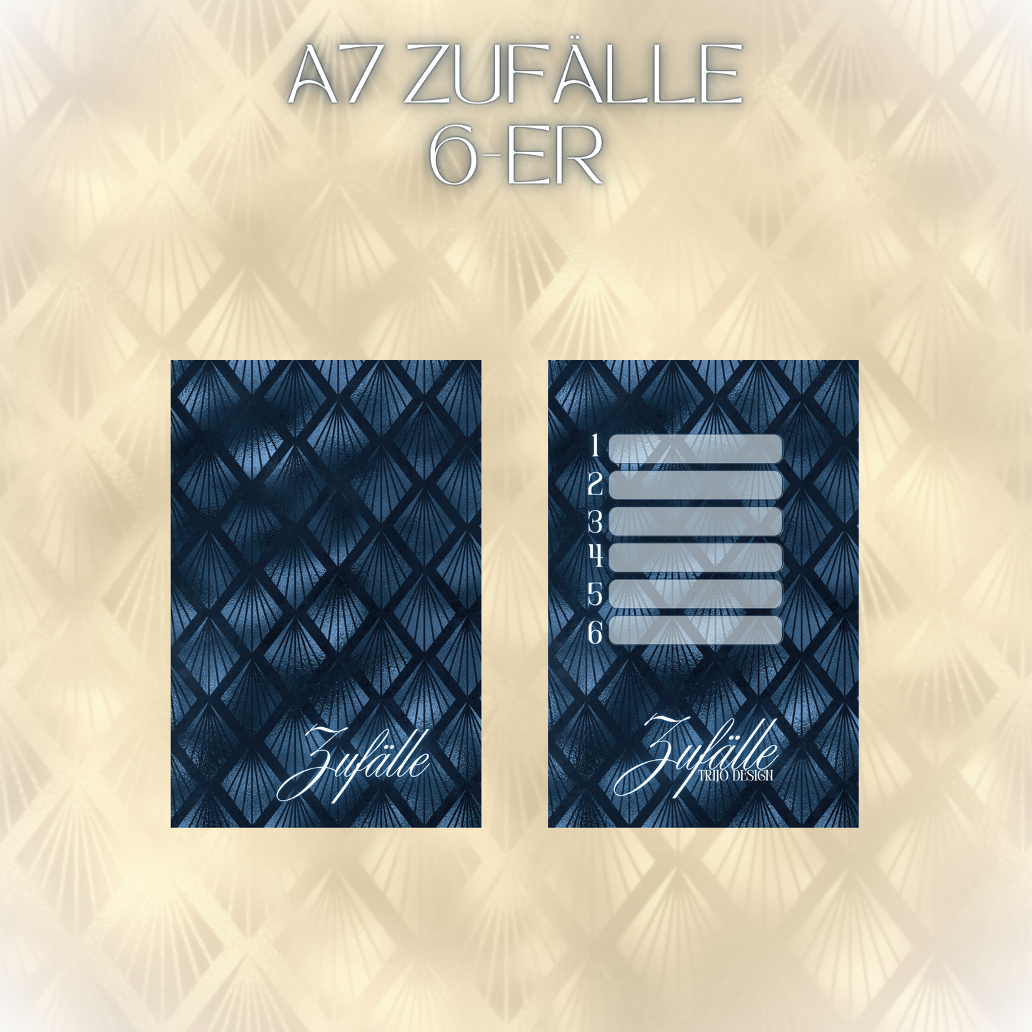Register A7 Blau-Gold Zufälle 6er Set