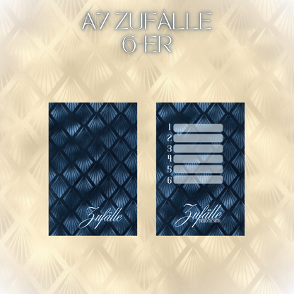 Register A7 Blau-Gold Zufälle 6er Set