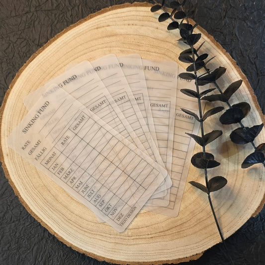 Sinking Fund - Tracker transparent A6 Golden Leaves
