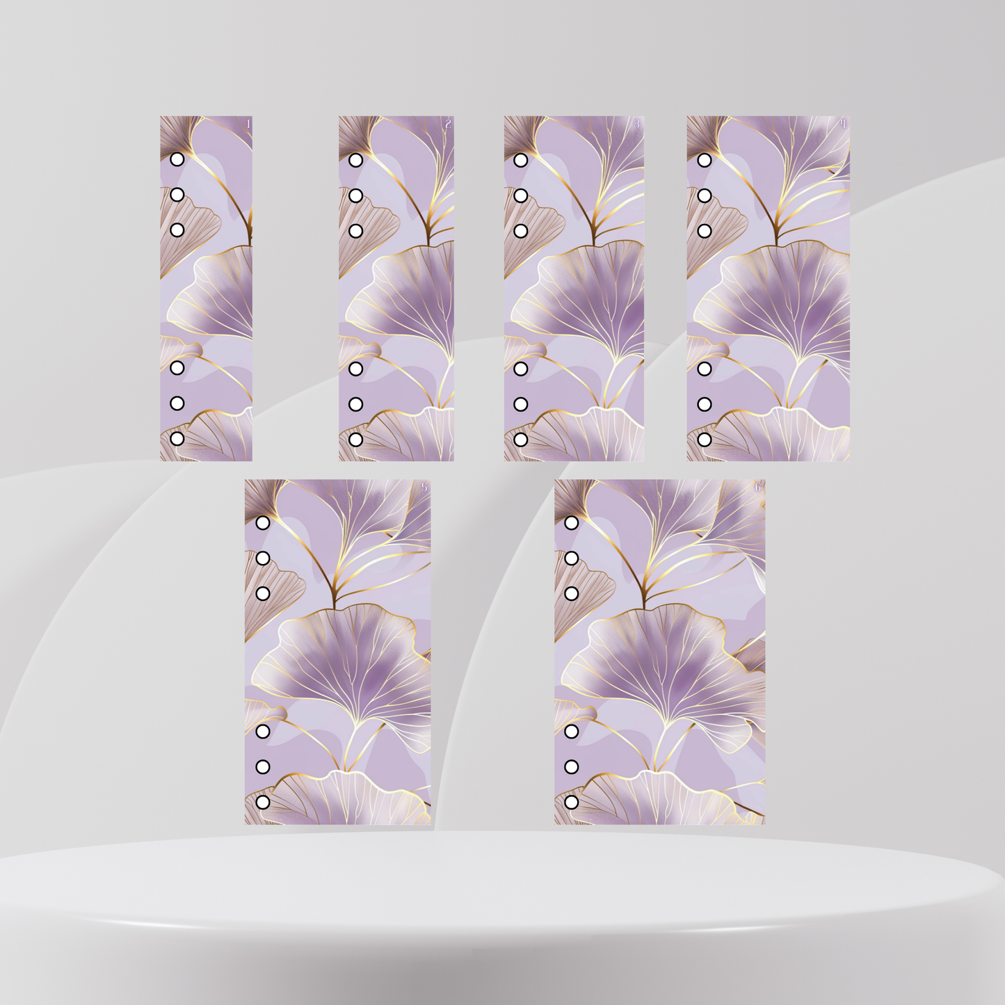 Register 6er Set Lila Blumen A6  Zufälle