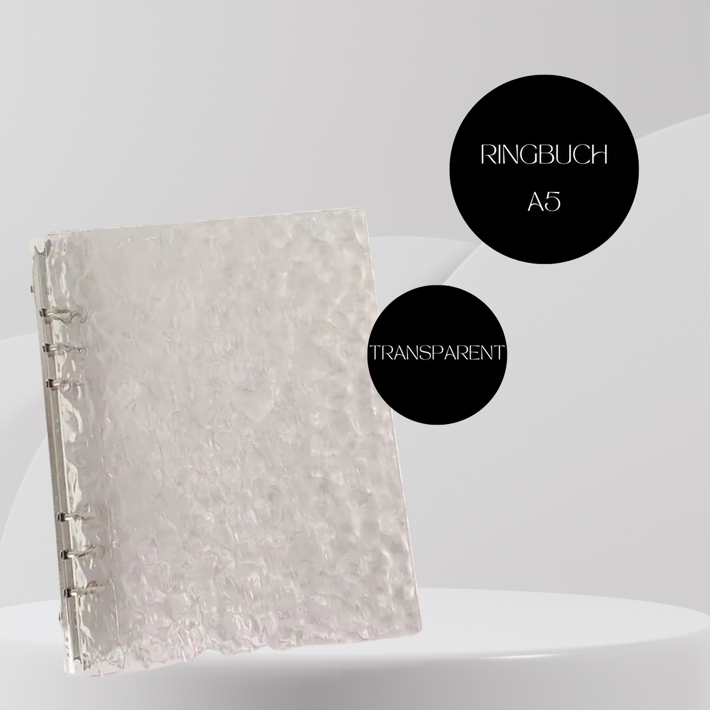 Ringbuch Wasserfluss A5 Transparent