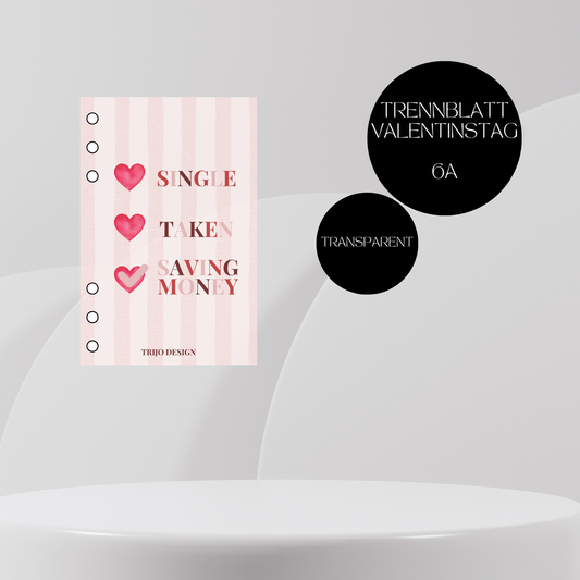 Trennblatt "Saving Money" Transparent A6