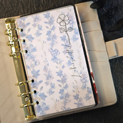 Trennblatt Blue July A6 Transparent